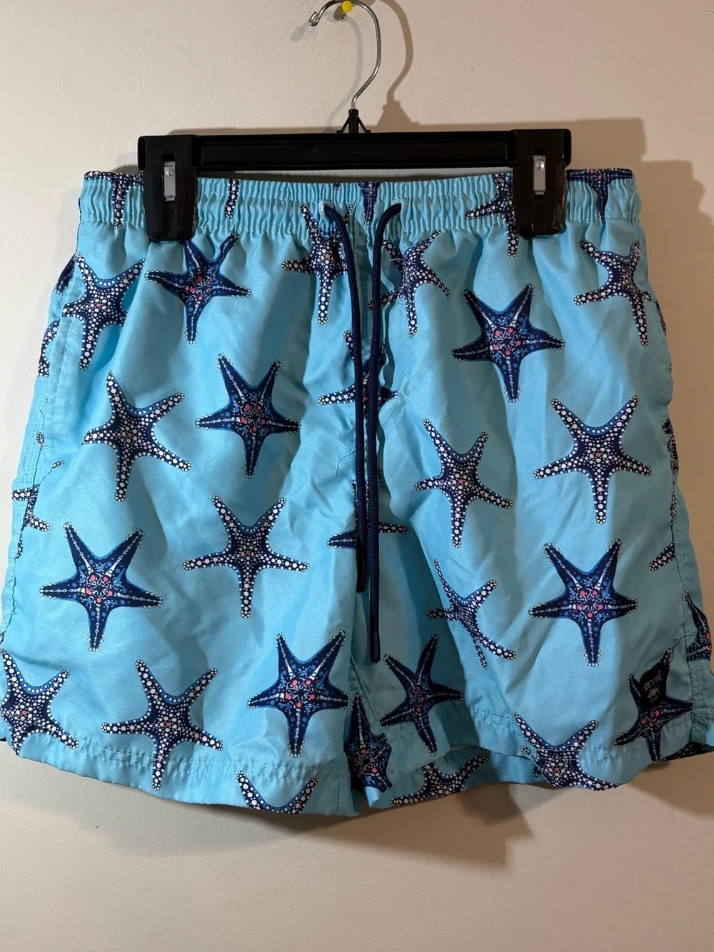 Spicy Tuna Mens Swim Trunks large blue starfish Tropical Beach Summer Casual